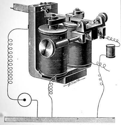 RECORD DATE NOT STATED Siemens electric telegraph relay. 1906. Siemens electric telegraph relay. 1906. Ernst Werner Siemens (von Siemens from 1888; German: 13 December 1816 ? 6 December 1892) was a German inventor and industrialist. Siemens?s name has been adopted as the SI unit of electrical conductance; the Siemens. He was also the founder of the electrical and telecommunications company Siemens. Editorial use only. All other uses to be cleared with the copyright owner (World History Archive), in advance., WHA_092_0791.jpg, Siemens; electric telegraph relay; 1906; Ernst Werner Siemens; von Siemens; German inventor; industrialist; SI unit; electrical conductance; Siemens company; telecommunications; electrical engineering; technology; inno Copyright: xWorldxHistoryxArchivex
