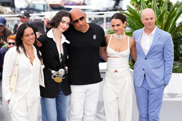May 13, 2026, Cannes, France: Michelle Rodriguez, Meadow Walker, Vin Diesel, Jordana Brewster and Neal H. Moritz pose during The Fast And The Furious photocall at the 79th annual Cannes Film Festival at Palais des Festivals on May 13, 2026 in Cannes, France. The Fast And The Furious Photocall - The 79th Annual Cannes Film Festival Cannes France - ZUMAs197 20260513_aaa_s197_252 Copyright: xDanielexCifalax