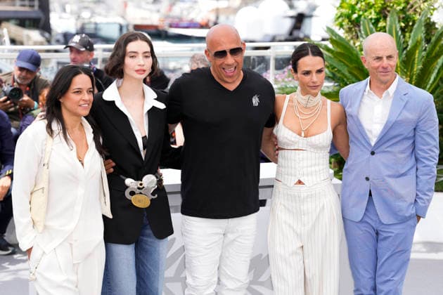 May 13, 2026, Cannes, France: Michelle Rodriguez, Meadow Walker, Vin Diesel, Jordana Brewster and Neal H. Moritz pose during The Fast And The Furious photocall at the 79th annual Cannes Film Festival at Palais des Festivals on May 13, 2026 in Cannes, France. The Fast And The Furious Photocall - The 79th Annual Cannes Film Festival Cannes France  - ZUMAs197 20260513_aaa_s197_254 Copyright: xDanielexCifalax