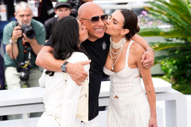 May 13, 2026, Cannes, France: Michelle Rodriguez, Vin Diesel and Jordana Brewster hug during The Fast And The Furious photocall at the 79th annual Cannes Film Festival at Palais des Festivals on May 13, 2026 in Cannes, France. The Fast And The Furious Photocall - The 79th Annual Cannes Film Festival Cannes France  - ZUMAs197 20260513_aaa_s197_261 Copyright: xDanielexCifalax