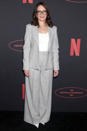 NEW YORK, NY - MAY 13: Tina Fey at the 2026 Netflix Upfront at Sunset Pier 94 Studios on May 13, 2026 in New York City. Copyright: xRWx