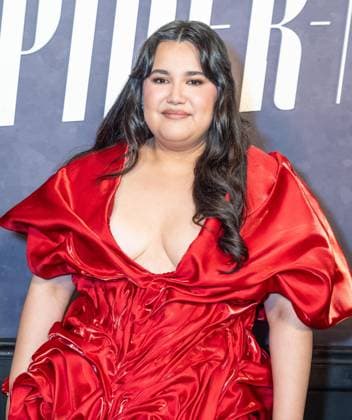 May 13, 2026, Bronx, New York, USA: New York, NY, USA, May 13, 2026: Karen Rodriguez wearing dress by Jovana Louis Benoit attends world premiere of Amazon Prime Video s Spider Noir at Regal Times Square. Bronx USA - ZUMAr339 20260513_znp_r339_067 Copyright: xLevxRadinx
