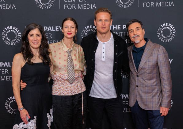 May 13, 2026, Hollywood, California, USA: Maril Davis, Caitriona Balfe, Sam Heughan, Matthew Roberts on the red carpet of Outlander: A Celebration on Wednesday, May 13, 2026 at the Dolby Theater in Hollywood, California. JAVIER ROJAS PI Hollywood USA - ZUMAp124 20260513_zaa_p124_023 Copyright: xJavierxRojasx
