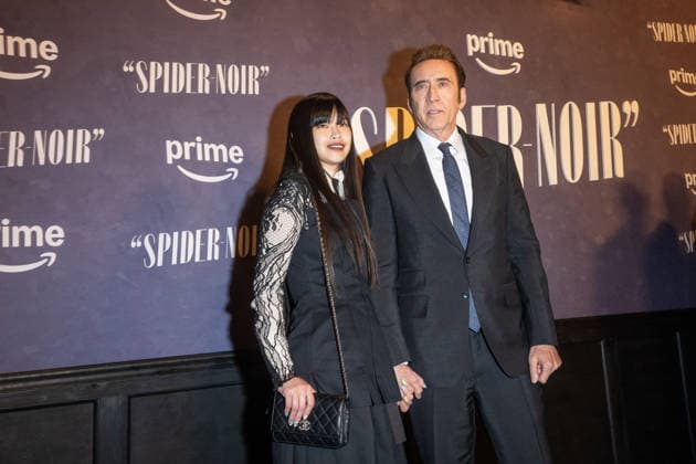 May 13, 2026, New York, United States: (L-R) Riko Shibata and Nicolas Cage attend Prime Video s Spider-Noir world premiere at Regal Times Square on May 13, 2026 in New York City. New York United States - ZUMAs197 20260513_aaa_s197_657 Copyright: xRonxAdarx