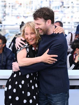 IPA84673686 - Cannes, 79th Cannes Film Festival 2026, day 2 - photocall of L Abandon (Forsaken) - Pictured: Emmanuelle Bercot , Antoine Reinartz  Copyright: xAlbertoxTerenghix xPoolxPhotoxEventsx07x 84673686