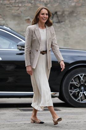 . 14 05 2026. Reggio Emilia, Italy. Kate Middleton, the Princess of Wales, arriving at a creative resource centre in Reggio Emilia in Italy, on day two of her visit to Italy.  xStephenxLockx xi-Imagesx IIM-26770-0003