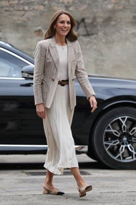 . 14 05 2026. Reggio Emilia, Italy. Kate Middleton, the Princess of Wales, arriving at a creative resource centre in Reggio Emilia in Italy, on day two of her visit to Italy.  xStephenxLockx xi-Imagesx IIM-26770-0007