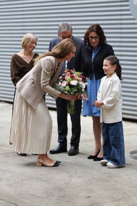 . 14 05 2026. Reggio Emilia, Italy. Kate Middleton, the Princess of Wales, arriving at a creative resource centre in Reggio Emilia in Italy, on day two of her visit to Italy.  xStephenxLockx xi-Imagesx IIM-26770-0012