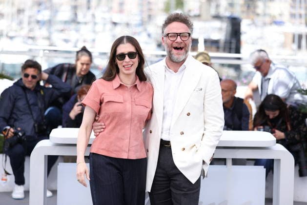 Cannes Tangles Photocall JD Lauren Miller Rogen and Seth Rogen attend the Tangles photocall during the 79th Cannes Film Festival in Cannes on May 14, 2026. Photo by Jerome Dominé ABACAPRESS.COM Cannes France  Copyright: xDominexJerome ABACAx
