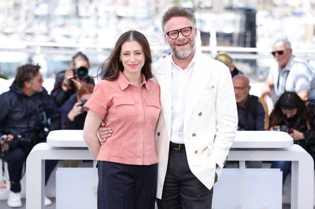 Cannes Tangles Photocall JD Lauren Miller Rogen and Seth Rogen attend the Tangles photocall during the 79th Cannes Film Festival in Cannes on May 14, 2026. Photo by Jerome Dominé ABACAPRESS.COM Cannes France  Copyright: xDominexJerome ABACAx