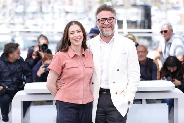 Cannes Tangles Photocall JD Lauren Miller Rogen and Seth Rogen attend the Tangles photocall during the 79th Cannes Film Festival in Cannes on May 14, 2026. Photo by Jerome Dominé ABACAPRESS.COM Cannes France  Copyright: xDominexJerome ABACAx