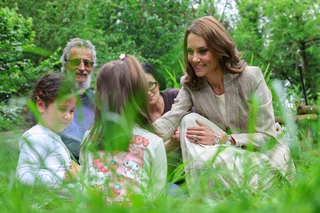 The Princess of Wales Visits Reggio Emilia in Northern Italy - Day Two 14 05 2026. Reggio Emilia, Italy. The Princess of Wales during a visit to the Salvador Allende pre‘school to observe how nature‘based learning is embedded within the Reggio Emilia Approach. Her Royal Highness spent time with children learning outdoors and met the educators whose commitment to nature shapes the design and ethos of the school. The Princess then joined a class of children for their outdoor morning assembly. Her Royal Highness also met an atelierista, who guided her around the grounds. The Princess then meet parents who volunteer at the school, to understand the strong community involvement that supports the pre-school., Credit:Andrew Parsons Kensingto  Copyright: xAndrewxParsonsx xKensingtonxPalacex xB66x xAvalonx 1098940677