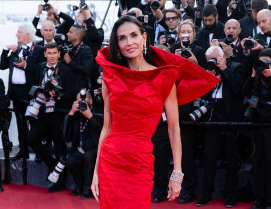 Cannes Fatherland Red Carpet LZ Demi Moore attends the red carpet screening of Fatherland during the 79th Cannes Film Festival in Cannes on May 14, 2026. Photo by Laurent Zabulon ABACAPRESS.COM  Copyright: xZabulonxLaurentx
