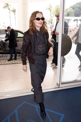 Cannes Isabelle Huppert exits Martinez MP Cannes, France- May 14: Isabelle Huppert leaves Hotel Martinez after attending Chopard gala during 79th Festival of Cannes, on May 14, 2026 in Cannes, France. Photo by Marco Piovanotto ABACAPRESS:COM Cannes France  Copyright: xPiovanottoxMarco ABACAx