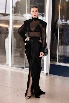 Cannes Nataly Ossman exits Martinez MP Cannes, France- May 14: Nataly Ossman leaves Hotel Martinez after attending Chopard gala during 79th Festival of Cannes, on May 14, 2026 in Cannes, France. Photo by Marco Piovanotto ABACAPRESS:COM Cannes France  Copyright: xPiovanottoxMarco ABACAx