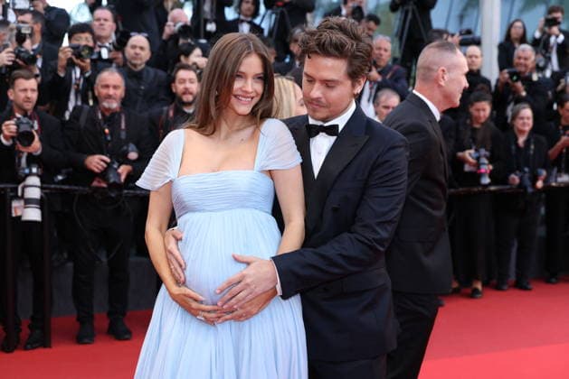 Cannes - Histoires Paralleles (Parallel Tales) Red Carpet Pregnant Barbara Palvin and Dylan Sprouse at the Histoires Paralleles (Parallel Tales) screening red carpet during the 79th annual Cannes Film Festival at Palais des Festivals on May 14, 2026 in Cannes, France. Photo by Jerome Domine ABACAPRESS.COM Cannes France  Copyright: xDominexJerome ABACAx