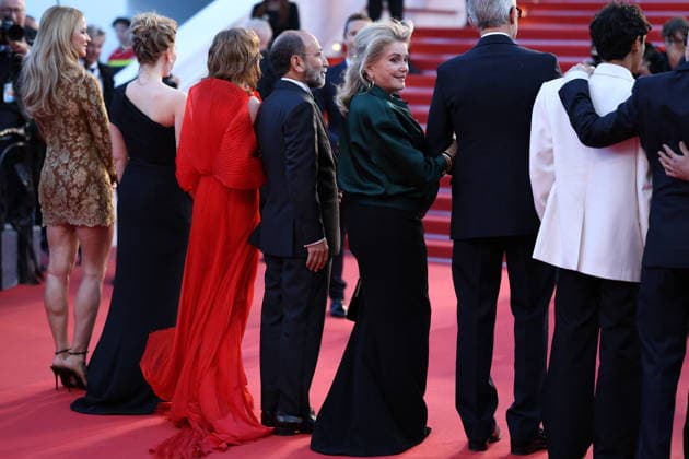 Cannes - Histoires Paralleles (Parallel Tales) Red Carpet Catherine Deneuve at the Histoires Paralleles (Parallel Tales) screening red carpet during the 79th annual Cannes Film Festival at Palais des Festivals on May 14, 2026 in Cannes, France. Photo by Jerome Domine ABACAPRESS.COM Cannes France  Copyright: xDominexJerome ABACAx