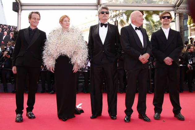 Red Carpet of FATHERLAND at the 79th Cannes Film Festival in Cannes, France - 14 May 2026 German actor August Diehl, German actress Sandra Hueller, Polish writer Pawel Pawlikowski, German actor Hanns Zischler and Polish cinematographer Lukasz Zal attend the red carpet of Fatherland at the 79th Cannes Film Festival. Cannes France Copyright: xMarcoxBaradax xSOPAxImagesx 20260514_RED CARPET FATHERLAND-47