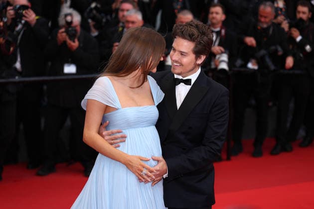 May 14, 2026, Cannes, Cote D azur, France: A pregnant BARBARA PALVIN and her husband DYLAN SPROUSE on the red carpet for the screening of PARALLEL TALES at the 79th Annual Cannes Film Festival at Palais des Festivals in Cannes, France Cannes France - ZUMAc179 20260514_zep_c179_088 Copyright: xMickaelxChavetx