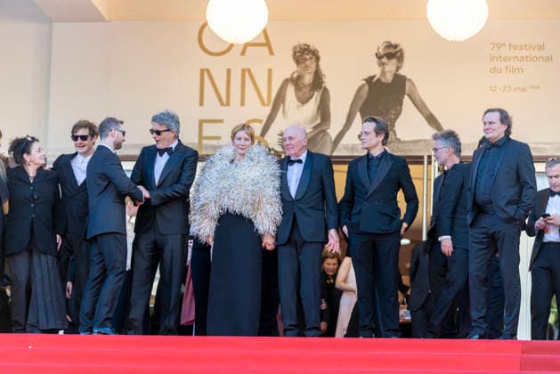 Lukasz Zal, Pawel Pawlikowski, Sandra Hüller, Hanns Zischler, August Diehl, guest Descente des marches du film Fatherland lors du 79ème Festival International du Film de Cannes, le 14 mai 2026 Olivier Borde Bestimage People leaving the red carpet for Fatherland at the 79th Cannes International Film Festival on May 14, 2026 Cannes France  Copyright: xOLIVIERxBORDEx xBESTIMAGExOLIVIERxBORDEx xBESTIMAGEx