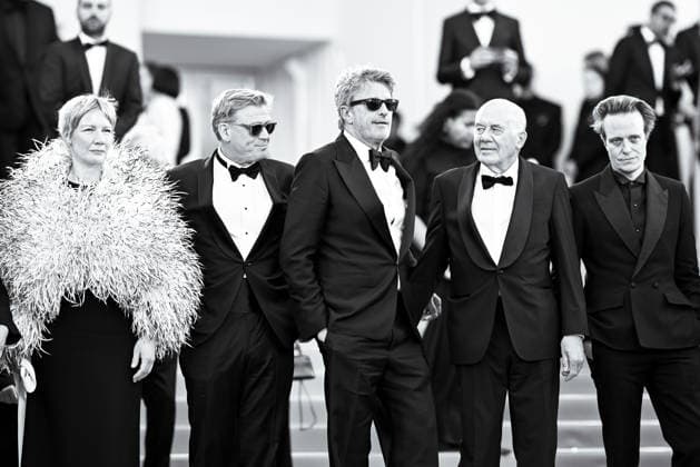 79ème Festival International du Film de Cannes Montée des marches du film Fatherland 79th International Cannes Film Festival Red Carpet of Fatherland movie 456015 2026 05 14 Huller, Sandra Zischler, Hanns Pawlikowski, Pawel Diehl, August  Copyright: xEstellexCarlierx xStarfacex STAR_456015_012