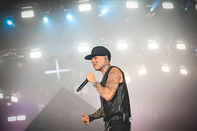 May 14, 2026, Napoli, Italy: Italian rapper Andrea Arrigoni better known by the stage name Shiva performs live at PalaPartenope in Napoli. Napoli Italy  - ZUMAs197 20260514_aaa_s197_362 Copyright: xPaolaxVisonex