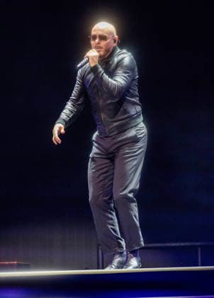 Pitbull performs on stage during the I AM BACK tour at the iTHINK Financial Amphitheater in West Palm Beach, Florida on Thursday, May 14, 2026.  MIA20260515103 GARYxIxROTHSTEIN