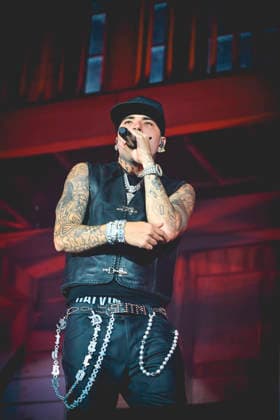 May 14, 2026, Napoli, Italy: Italian rapper Andrea Arrigoni better known by the stage name Shiva performs live at PalaPartenope in Napoli. Napoli Italy - ZUMAs197 20260514_aaa_s197_350 Copyright: xPaolaxVisonex