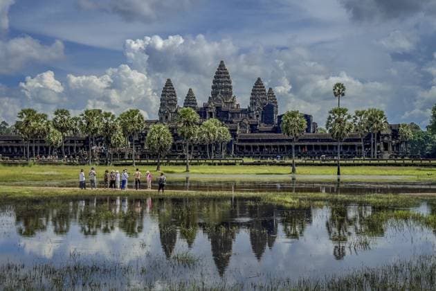 Angkor Wat, antiker Khmer-Tempel, Tempel, Siem Reap, Kambodscha, Südostasien Angkor Wat, ancient Khmer temple, Siem Reap, Cambodia, Southeast Asia Copyright: imageBROKER TobiasxFabianxHuinin ibltnh17689810.jpg