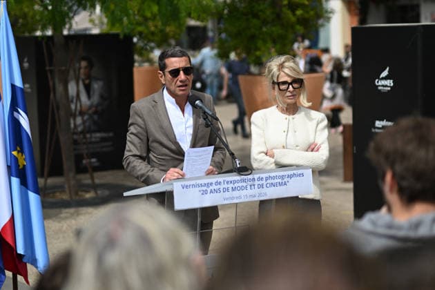 Opening of the photography exhibition 20 Years of Fashion and Cinema in the presence of David Lisnard, Mayor of Cannes and Anne Florence Schmitt, Editorial Director of Madame Figaro during the 79th Cannes International Film Festival on May 15, 2026 To mark the 20th anniversary of Madame Figaros presence at the Cannes Film Festival, Cannes Town Hall, in partnership with the magazine, is offering from May 12 to 23, 2026, on the Cours Félix Faure, Lionel Urman Bestimage Opening of the photography exhibition 20 Years of Fashion and Cinema in the presence of David Lisnard, Mayor of Cannes and Anne Florence Schmitt, Editor in Chief of Madame Figaro during the 79th Cannes International Film Festival on May 15, 2026 To mark 20 years of Madame Figa Copyright: xLIONELxURMANxx xBESTIMAGExLIONELxURMANxx xBESTIMAGEx