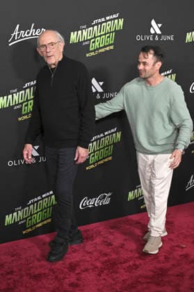 Christopher Lloyd und Daniel Logan bei der Weltpremiere des Kinofilms Star Wars: The Mandalorian and Grogu im TCL Chinese Theatre. Los Angeles, 014.05.2026