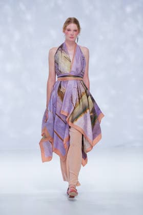 Australian Fashion Week 2026 - Runway - Ngali Jessica Davies walks the runway during the Ngali Wander with Wonder Runway show at Australian Fashion Week 2026 at the Museum of Contemporary Art on May 15, 2026 in Sydney, Australia., Credit:IOIO IMAGES IOIO Avalon Australia, New South Wales, Sydney, Museum of Contemporary Art  Copyright: xIOIOxIMAGESx xIOIOx xAvalonx 1099145930