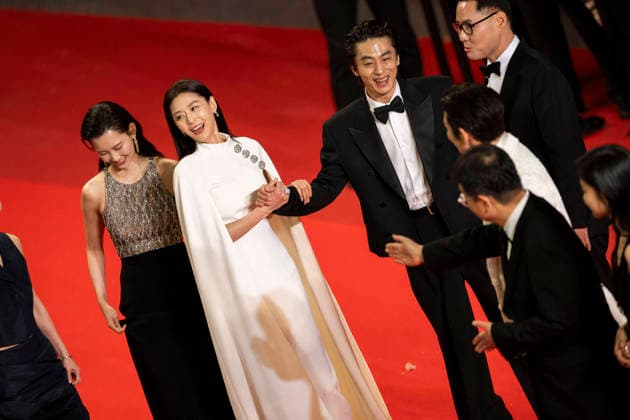 Cannes Gun Che Colony Red Carpet EB South Korean actor Jun Ji-Hyun, South Korean actor Ji Chang-Wook, South Korean actor Koo Kyo-Hwan, South Korean actress Shin Hyeon-Bin during the Gun-Che Colony red carpet during the 79th Cannes Film Festival in Cannes, France on May 15, 2026. Photo by Eliot Blondet ABACAPRESS.COM Cannes France France  Copyright: xBlondetxEliot ABACAx
