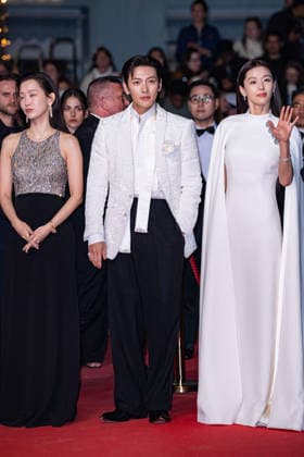 Cannes Gun-Che screening NG Kim Shin-rok, Shin Hyun-been, Koo Kyo-hwan, Ji Chang-wook, Jun Ji-hyun, Yeon Sang-ho and Yang Yu-min attending the ‘Gun-Che (Colony)’ Screening and Red Carpet at Palais Des Festivals in Cannes, France on May 15 2026 as part of the 79th Cannes Film Festival. Photo by Nicolas Genin ABACAPRESS.COM Cannes France  Copyright: xGeninxNicolas ABACAx