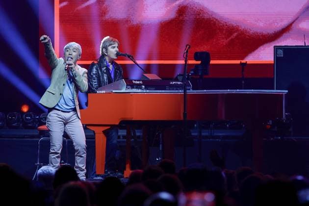 May 15, 2026, Tampa, Florida, USA: Lead singer Arnel Pineda and Jonathan Cain of the band Journey performs on stage during the 2026 Final Frontier Tour at Benchmark International Arena on Friday, May 15, 2026 in Tampa. Tampa USA  - ZUMAs70_ 20260515_zan_s70_023 Copyright: xLuisxSantanax