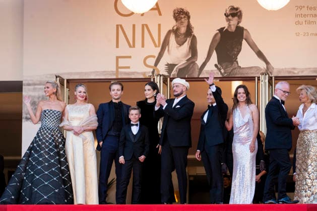79th Cannes Film Festival Red carpet of the movie -Karma- part 2 Palais des Festivals - Cannes, France Olga Hoffmann;Kelly Eviston-Quinnett;Edouard Philipponat;Clark Shotwell;Ella Bleu Travolta;Jason Berger;Amy Laslett;Thierry Fremaux;Iris Knobloch 79th Cannes Film Festival Red carpet of the movie -Karma- part 2 Palais des Festivals - Cannes, France 15th May 2026 SGPItalia id 134688_041 *Not Exclusive  Copyright: xSGPx