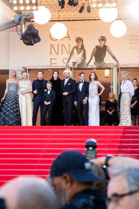 79th Cannes Film Festival Red carpet of the movie -Karma- part 2 Palais des Festivals - Cannes, France Olga Hoffmann;Kelly Eviston-Quinnett;Edouard Philipponat;Clark Shotwell;Ella Bleu Travolta;Jason Berger;Amy Laslett;Iris Knobloch 79th Cannes Film Festival Red carpet of the movie -Karma- part 2 Palais des Festivals - Cannes, France 15th May 2026 SGPItalia id 134688_041 *Not Exclusive  Copyright: xSGPx