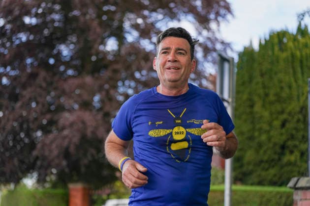 May 16, 2026, Warrington, Greater Manchester, UK: Warrington, UK. Mayor of Greater Manchester ANDY BURNHAM is seen running at his home in Warrington. Burnham has announced he will stand in the Makerfield by-election, with a view to challenging current Prime Minister, Keir Starmer if he wins. Warrington UK  - ZUMAl94_ 20260516_zaf_l94_008 Copyright: xIoannisxAlexopoulosx