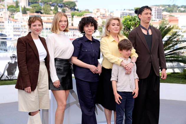 Jella Haase, Lea Seydoux, Marie Kreutzer, Catherine Deneuve, Malo Blanchet und Laurence Rupp beim Photocall zum Kinofilm Gentle Monster auf dem Festival de Cannes 2026 79. Internationale Filmfestspiele von Cannes am Palais des Festivals. Cannes, 16.05.2026