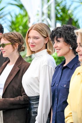 79ème Festival International du Film de Cannes Photocall with cast of Gentle Monster 79th International Cannes Film Festival Photocall with cast of Gentle Monster 456158 2026 05 16 Seydoux, Léa Kreutzer, Marie Haase, Jella  Copyright: xSergexArnalx xStarfacex STAR_456158_002
