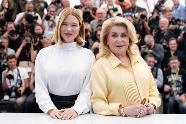 Cannes Gentle Monster Phoitocall LZ Lea Seydoux and Catherine Deneuve attending the Gentle Monster photocall during the 79th Cannes Film Festival in Cannes, France on May 16, 2026. Photo by Laurent Zabulon ABACAPRESS.COM  Copyright: xZabulonxLaurentx