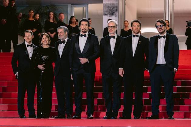 79th International Cannes Film Festival Montée des marches du film Paper Tiger 79th International Cannes Film Festival Red Carpet for Paper Tiger 456209 2026 05 16 Driver, Adam Leone, Raffaella Katagas, Anthony Gray, James Teller, Miles Morris, Scott Teixeira, Rodrigo  Copyright: xTerencexBaelenx STAR_456209_075