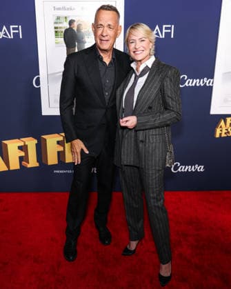 2024 AFI Fest - World Premiere Screening Of Sony Pictures Here HOLLYWOOD, LOS ANGELES, CALIFORNIA, USA - OCTOBER 25: Tom Hanks and Robin Wright arrive at the 2024 AFI Fest - World Premiere Screening Of Sony Pictures Here held at the TCL Chinese Theatre IMAX on October 25, 2024 in Hollywood, Los Angeles, California, United States. (Photo by Xavier Collin Image Press Agency)