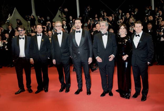 May 16, 2026, Cannes, France: CANNES, FRANCE - MAY 16: (L-R) Scott Morris, Raffaella Leone, Anthony Katagas, Adam Driver, James Gray, Miles Teller and Rodrigo Teixeira attend the Paper Tiger screening during the 79th annual Cannes Film Festival at Palais des Festivals on May 16, 2026 in Cannes, France Cannes France - ZUMAi09_ 20260516_zaf_i09_079 Copyright: xFrederickxInjimbertx