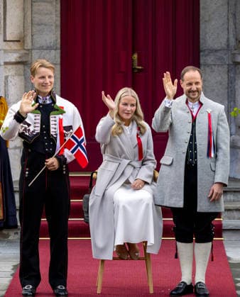 17-05-2026 Skaugum Princess Mette-Marit and Prince Sverre Magnus and Prince Haakon celebrating the national day at the residence in Skaugum in Asker, Norway. Â  Copyright: xPPEx