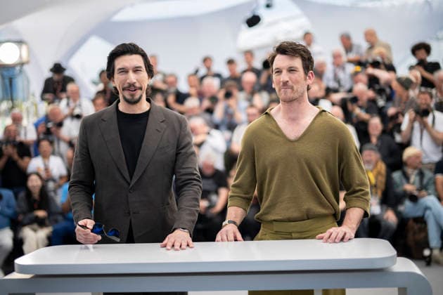 Cannes Paper Tiger Photocall EB US actor Adam Driver and US actor Miles Teller during a photocall of the film Paper Tiger at the 79th edition of the Cannes Film Festival in Cannes, southern France on May 17, 2026. Photo by Eliot Blondet ABACAPRESS.COM Cannes France France  Copyright: xBlondetxEliot ABACAx