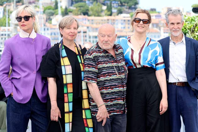 Susanne Wolff, Jenny Erpenbeck, Volker Schlöndorff, Martina Gedeck und Ulrich Matthes beim Photocall zum Kinofilm Heimsuchung Visitation auf dem Festival de Cannes 2026 79. Internationale Filmfestspiele von Cannes am Palais des Festivals. Cannes, 17.05.2026