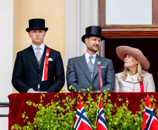 17-05-2026 Oslo Prince Sverre Magnus, Crown Princess Mette-Marit, Crown Prince Haakon during the national day on the balcony of the royal palace in Oslo. Â  Copyright: xPPEx