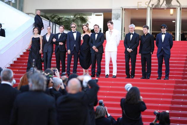 Cannes - Moulin Red Carpet (L-R) Laetitia Pansanel, Hortense de Gromard, Max Warburton, László Nemes, Louise Bourgoin, Gilles Lellouche, Lars Eidinger, Alain Goldman, Felix Lefebvre and Olivier Demangel at the Moulin screening during the 79th annual Cannes Film Festival at Palais des Festivals on May 17, 2026 in Cannes, France. Photo by Jerome Domine ABACAPRESS.COM Cannes France Copyright: xDominexJerome ABACAx