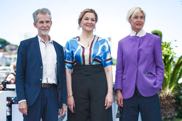 Ulrich Matthes, Martina Gedeck und Susanne Wolff beim Photocall zum Kinofilm Heimsuchung Visitation auf dem Festival de Cannes 2026 79. Internationale Filmfestspiele von Cannes am Palais des Festivals. Cannes, 17.05.2026